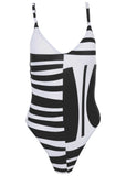 Tulum High Leg Swimsuit Modern Abstract