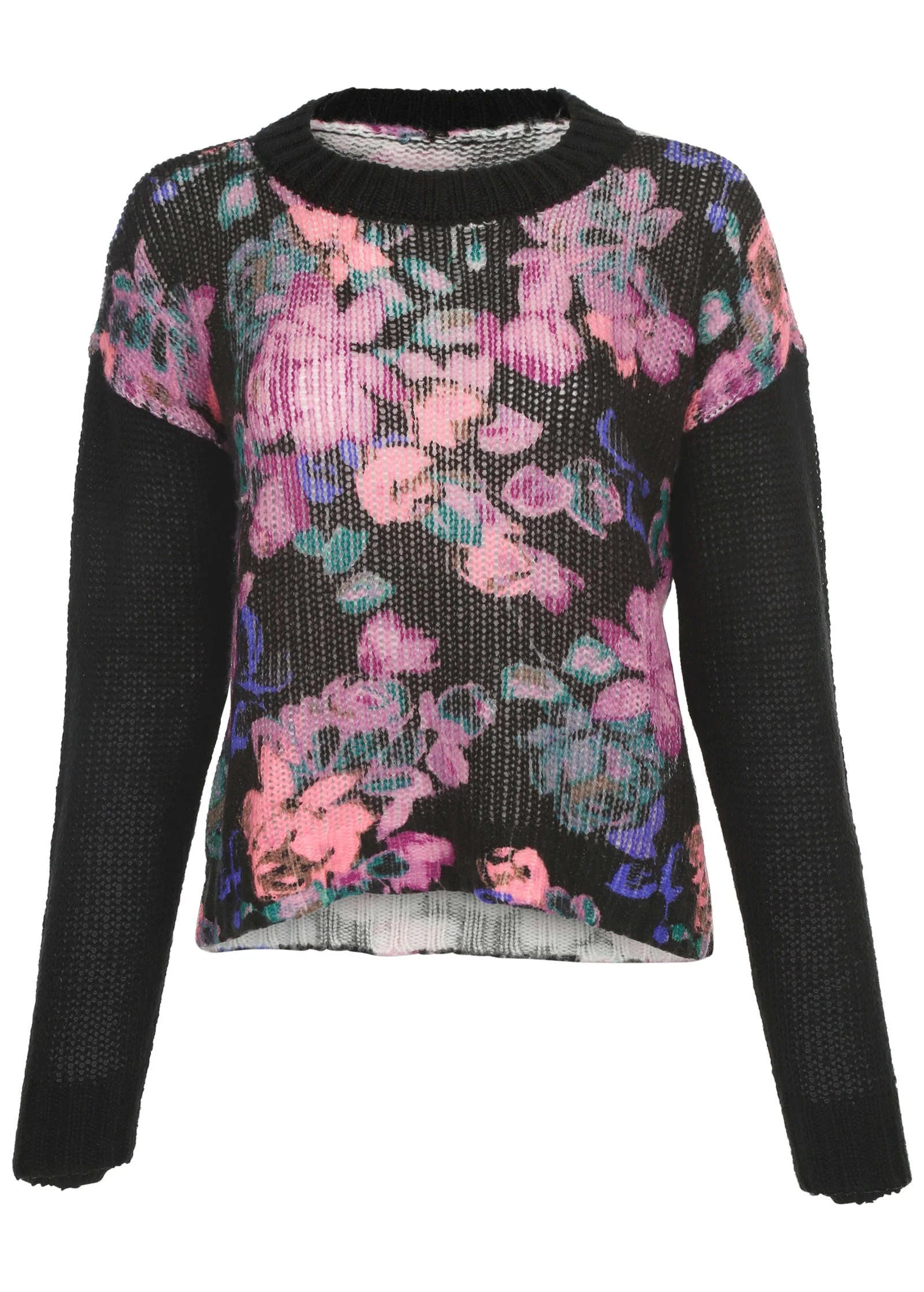 Crewneck Printed Sweater Electric Bouquet
