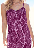 Tassel Tie Back Maxi Dress Purple Multi