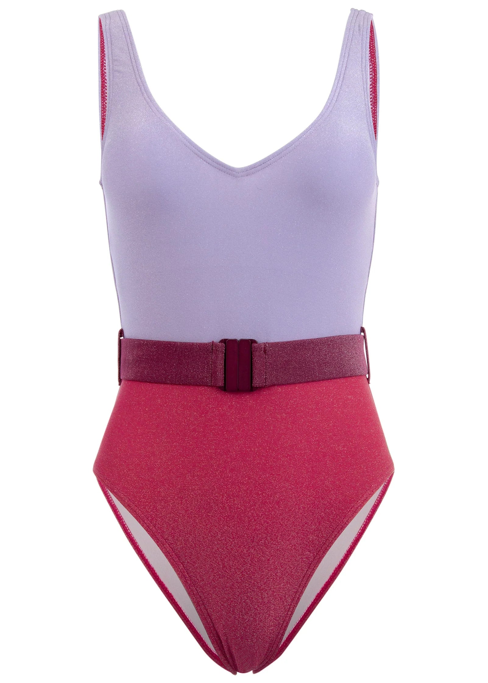 Belted One Piece Pink Aurora