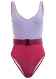 Belted One Piece Pink Aurora