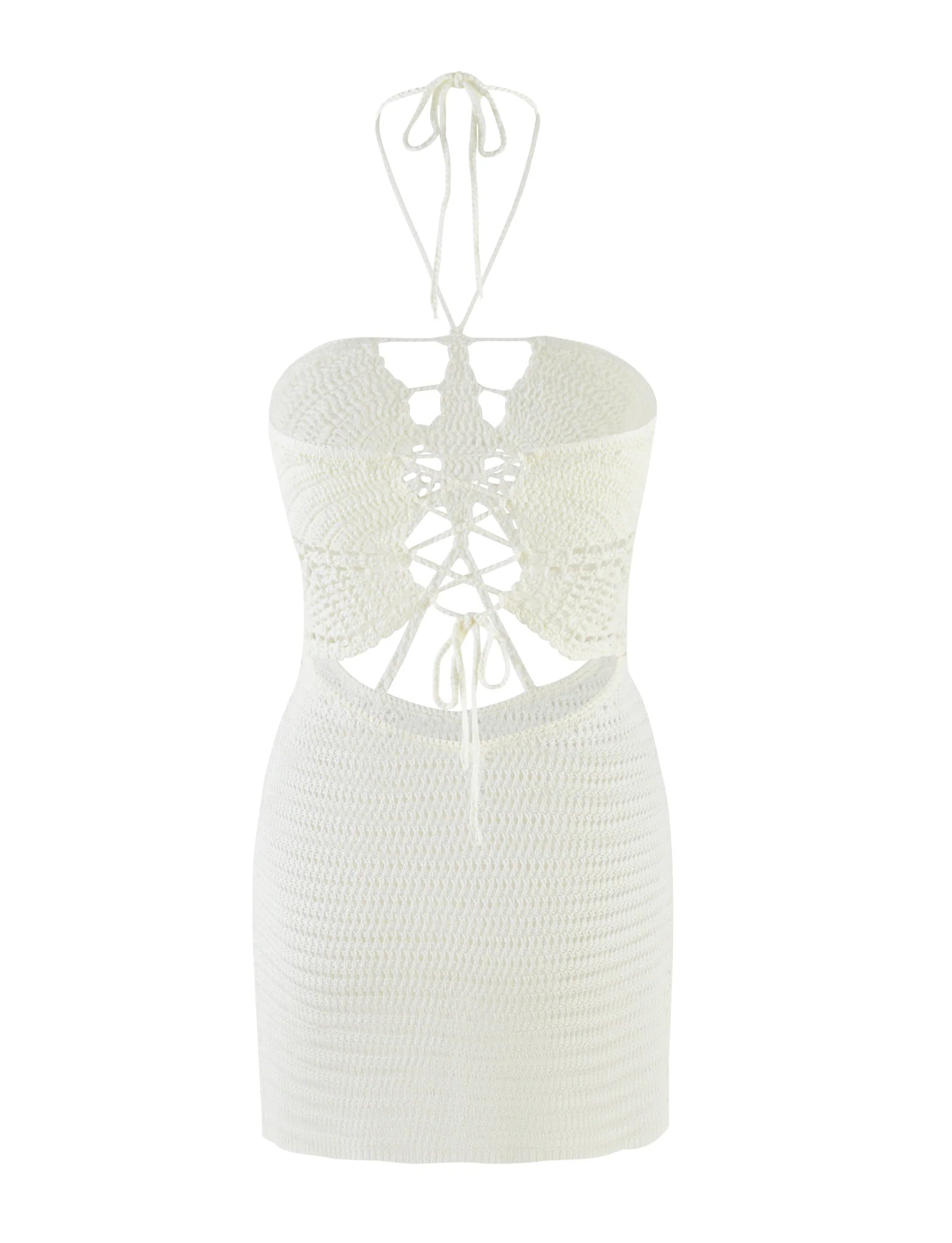 AZADI MINI DRESS WHITE CREAM WHITE