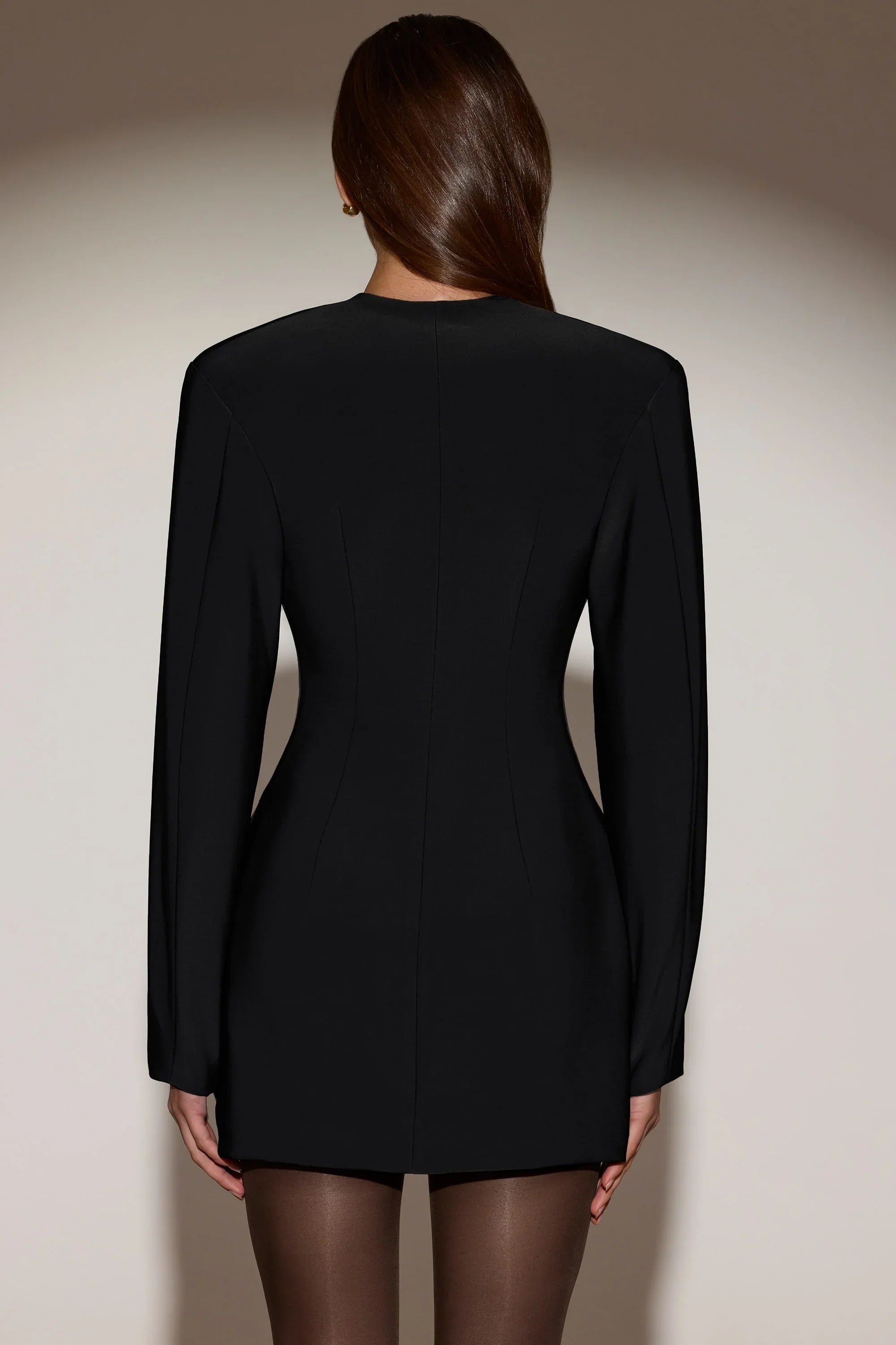 Single Breasted Blazer Mini Dress in Black