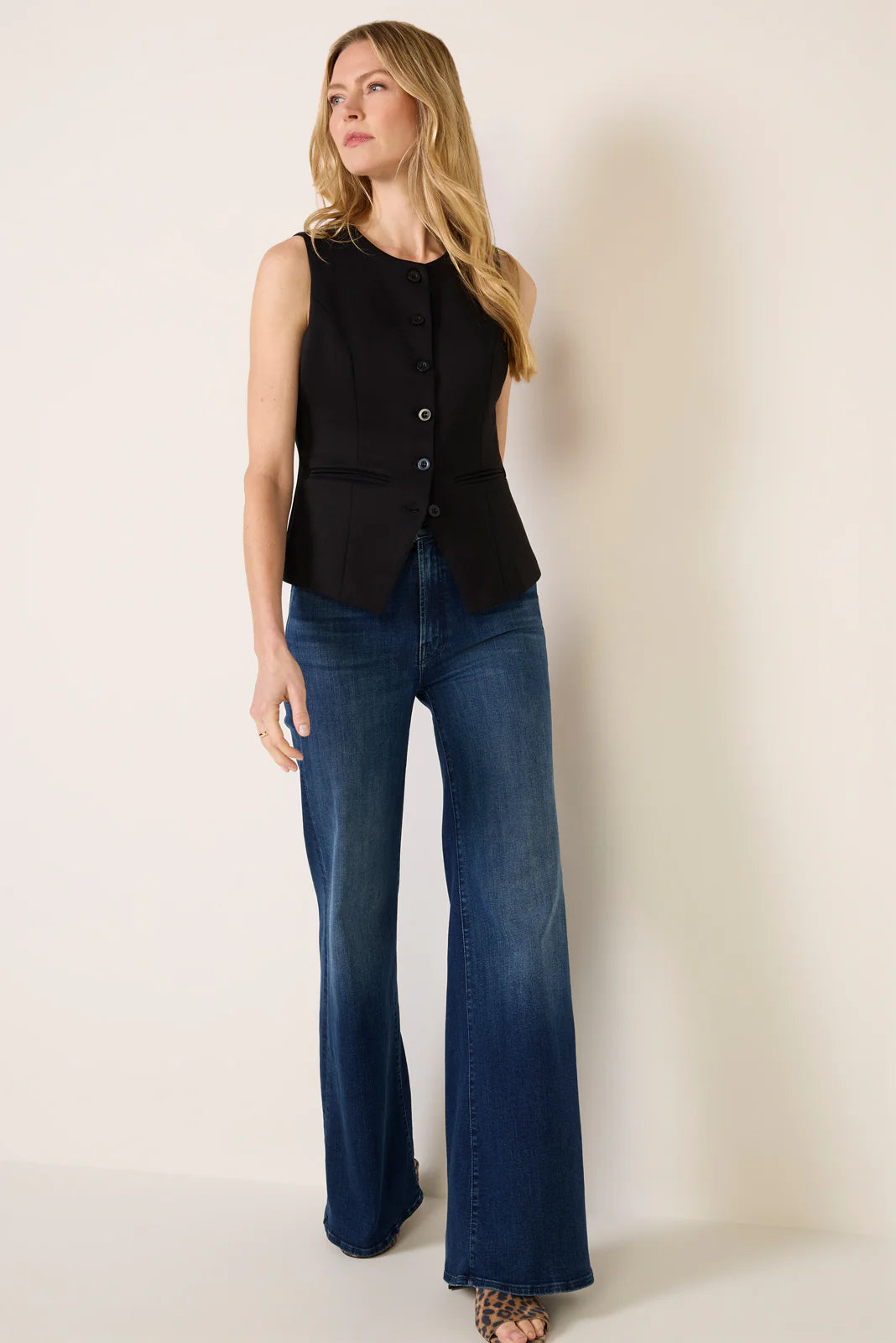 Kaylie Long Ponte Vest