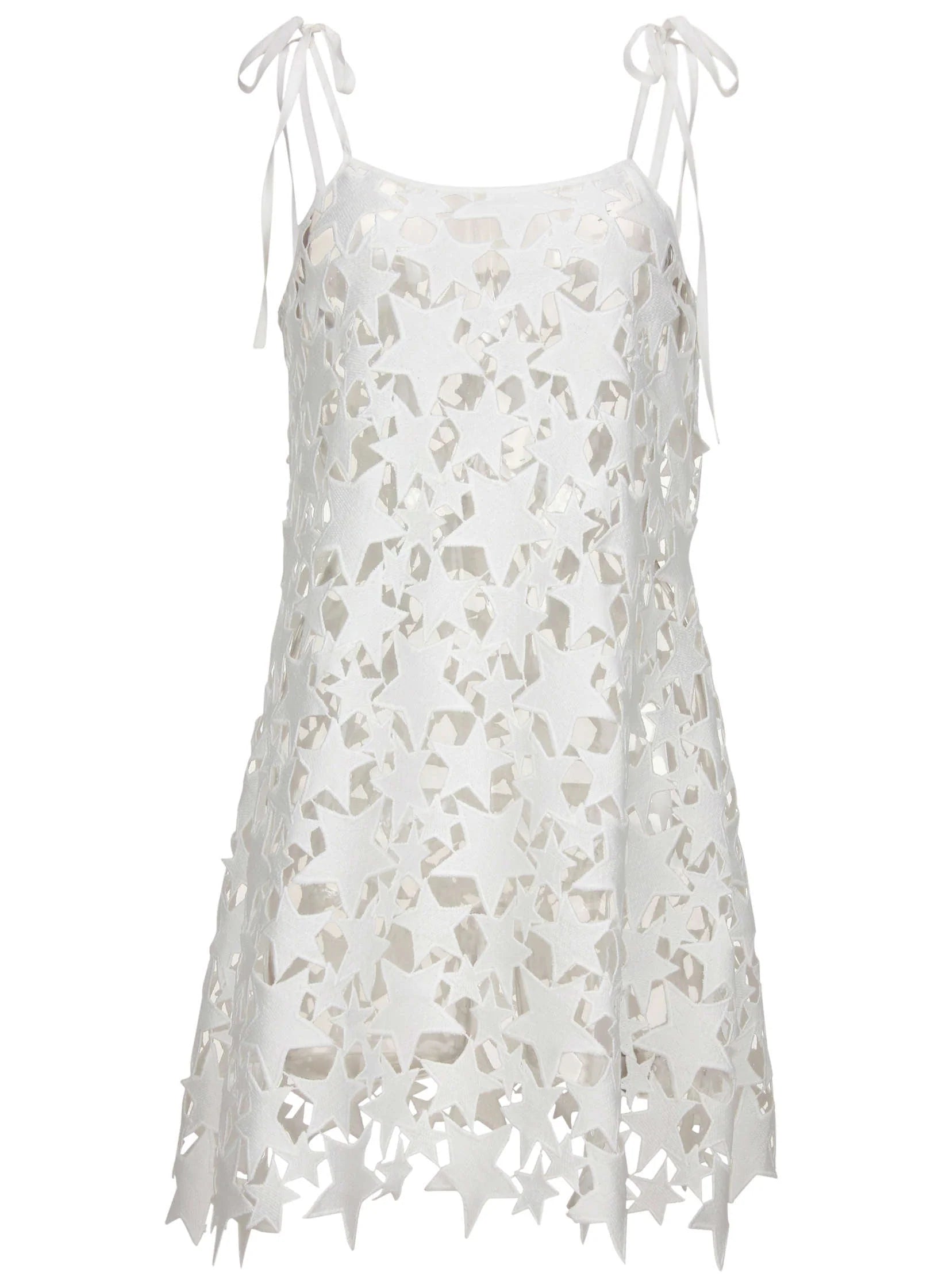 Star Lace Cover Up Dress White