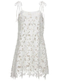 Star Lace Cover Up Dress White