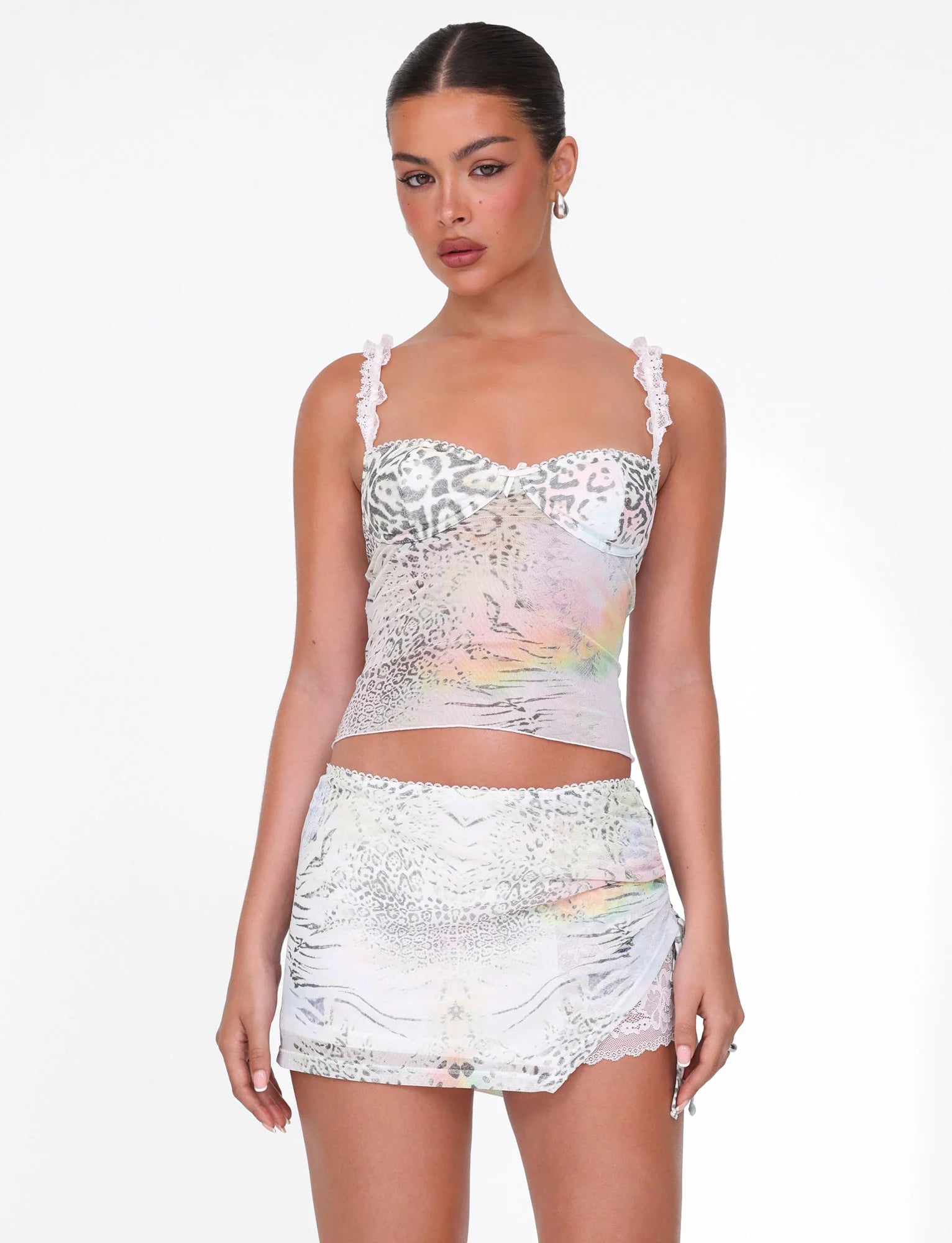 JOSEPHINE TOP WHITE ANIMAL ANIMAL PRINT