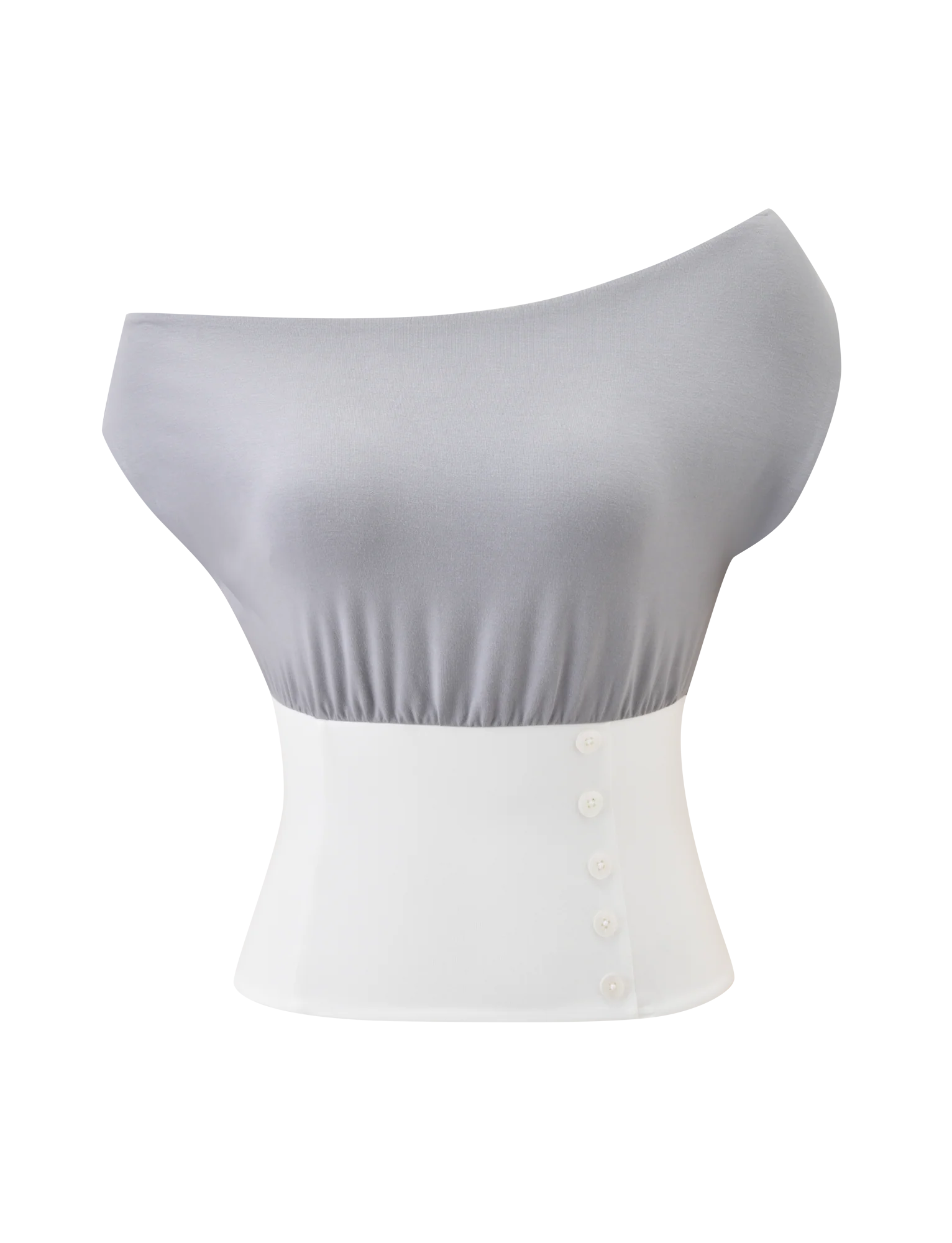 ALYSSA OFF SHOULDER TOP GREY
