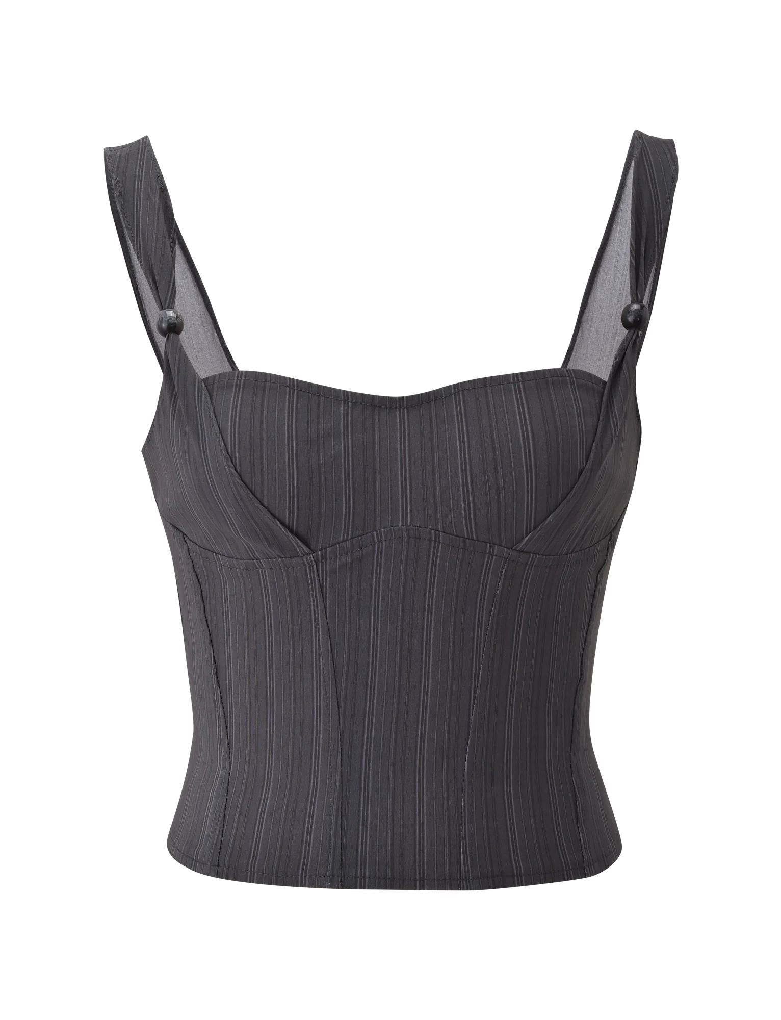 KITTIE CORSET GREY STRIPE