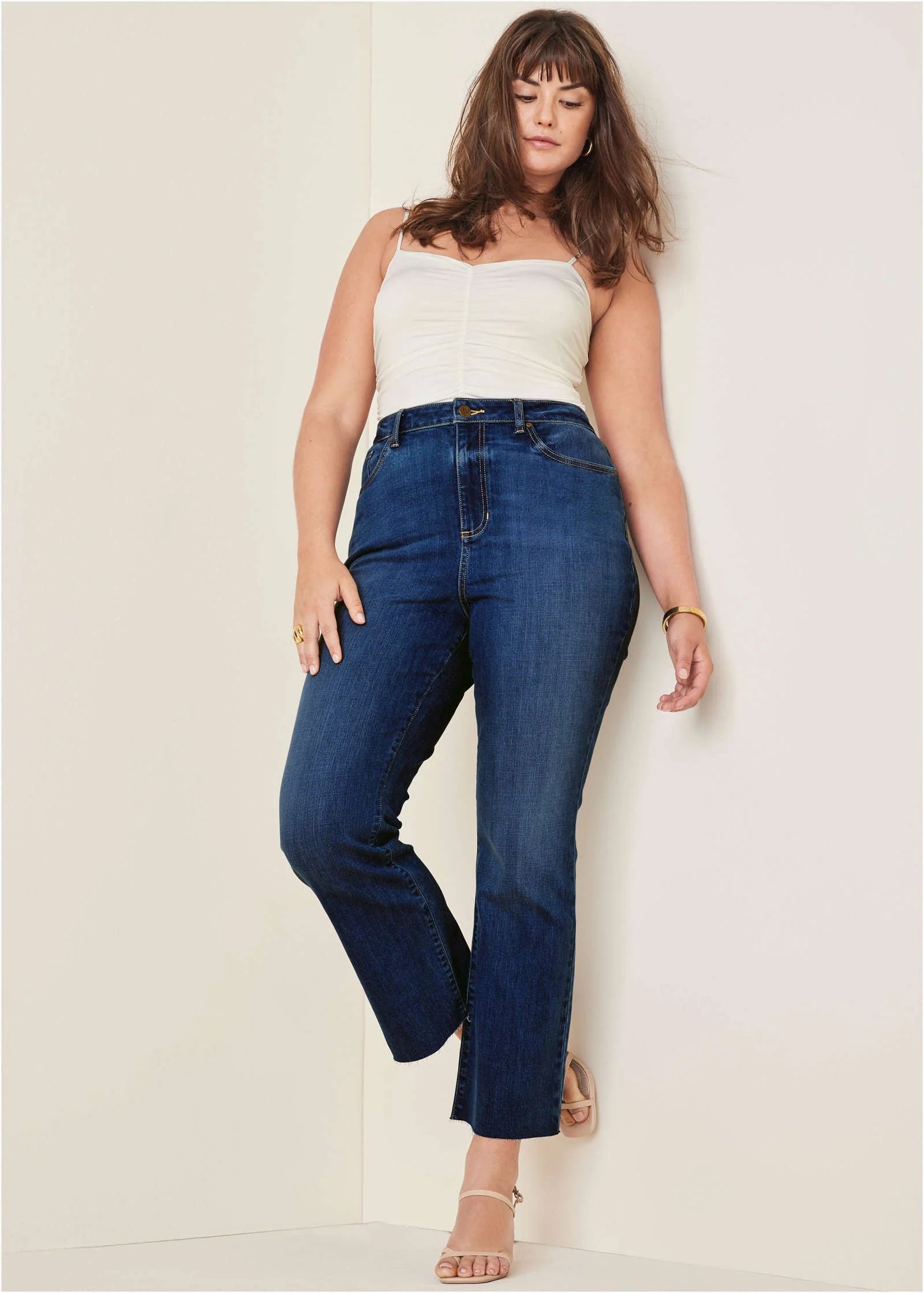 Brigitte Kick Flare Jeans Dark Wash