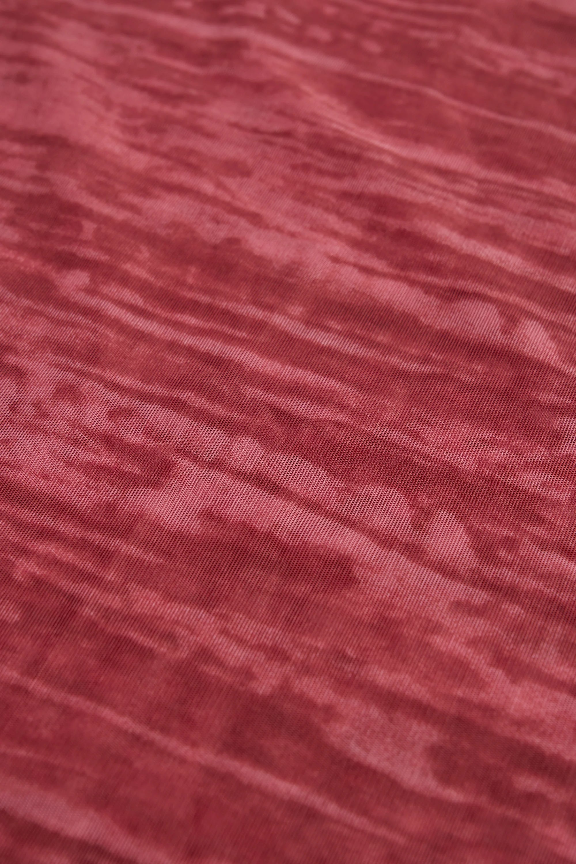 Ruffled Mid Rise Flared Trousers in Red Print