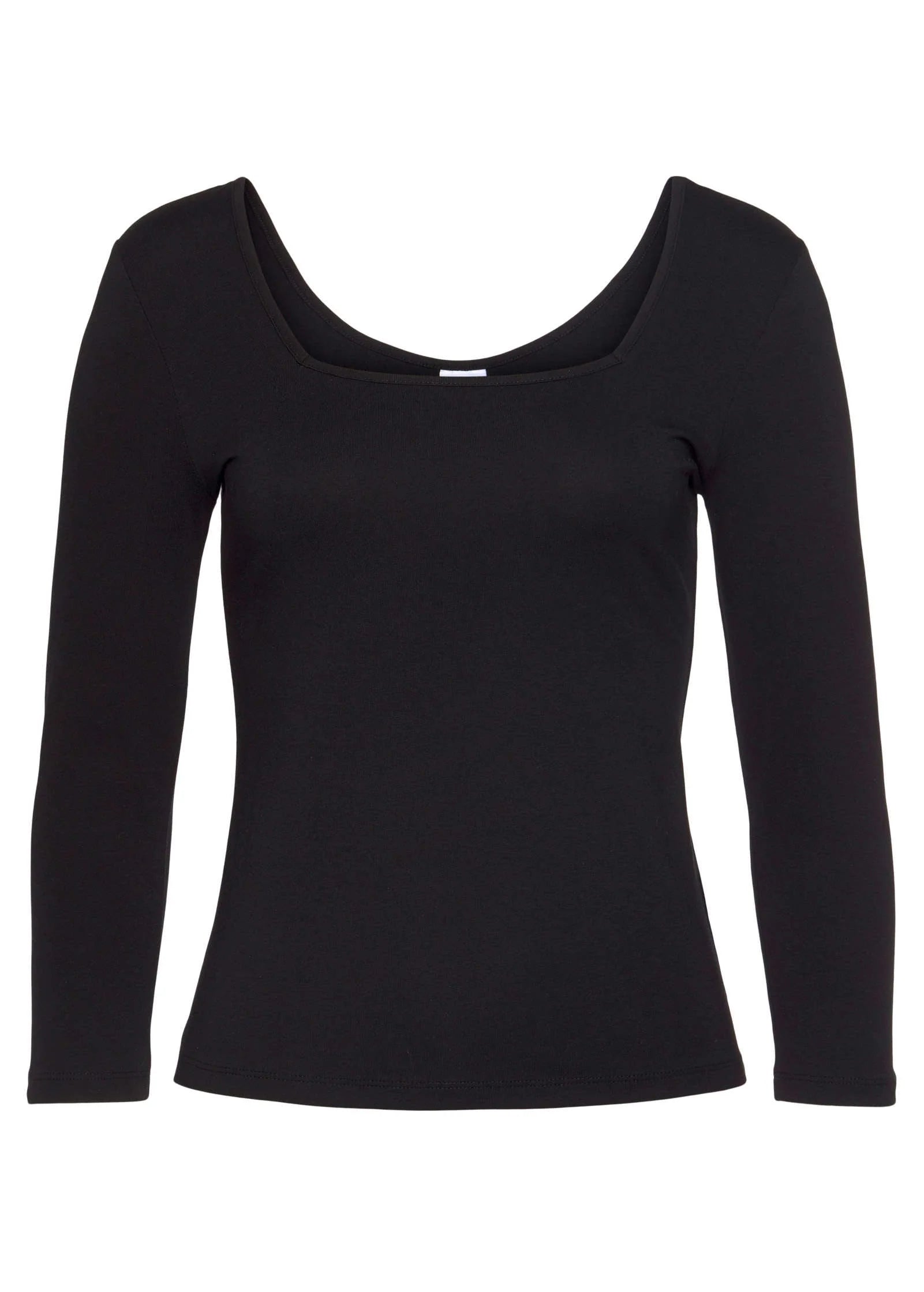 Square Neck Top Black