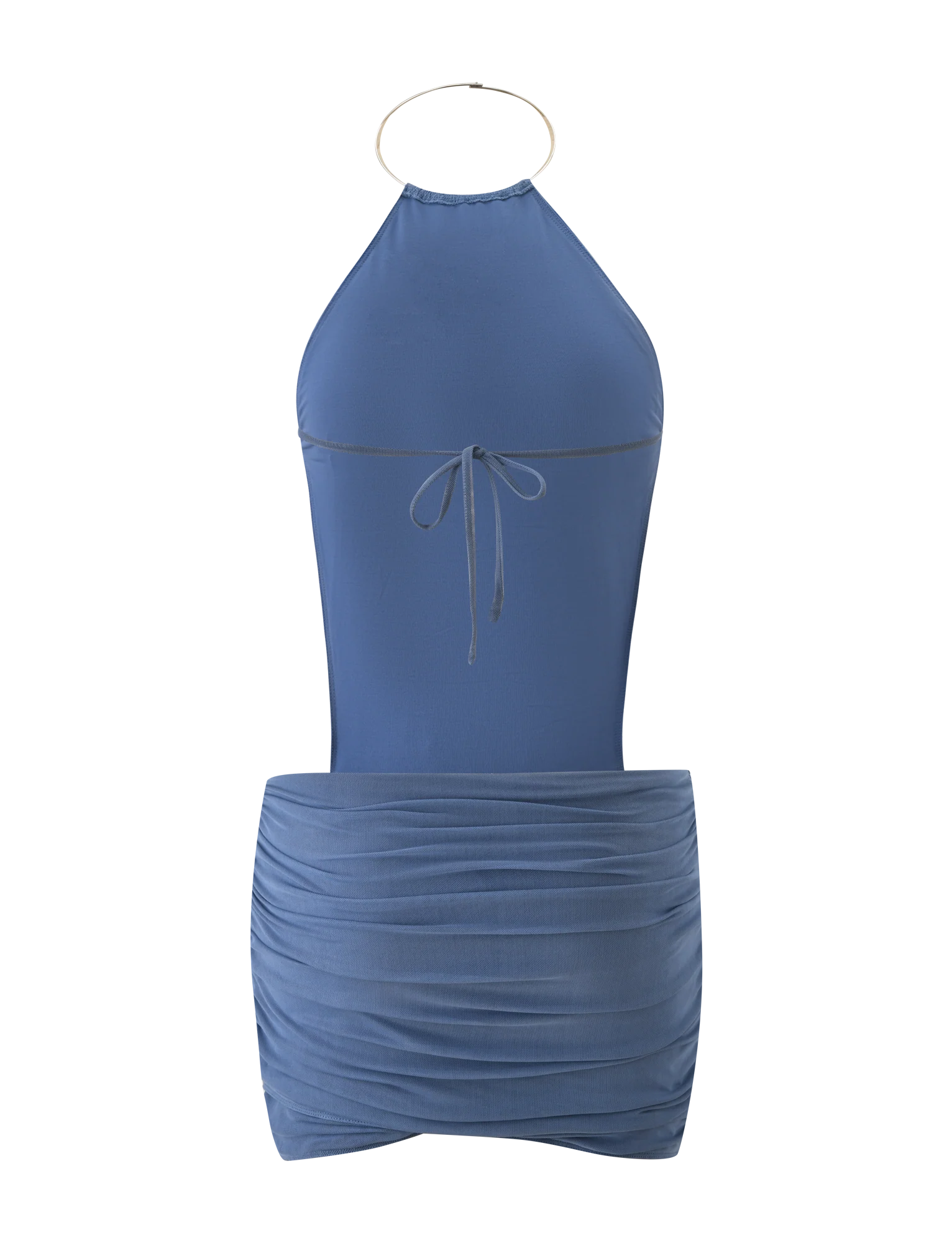 EVANNA MINI DRESS SLATE BLUE