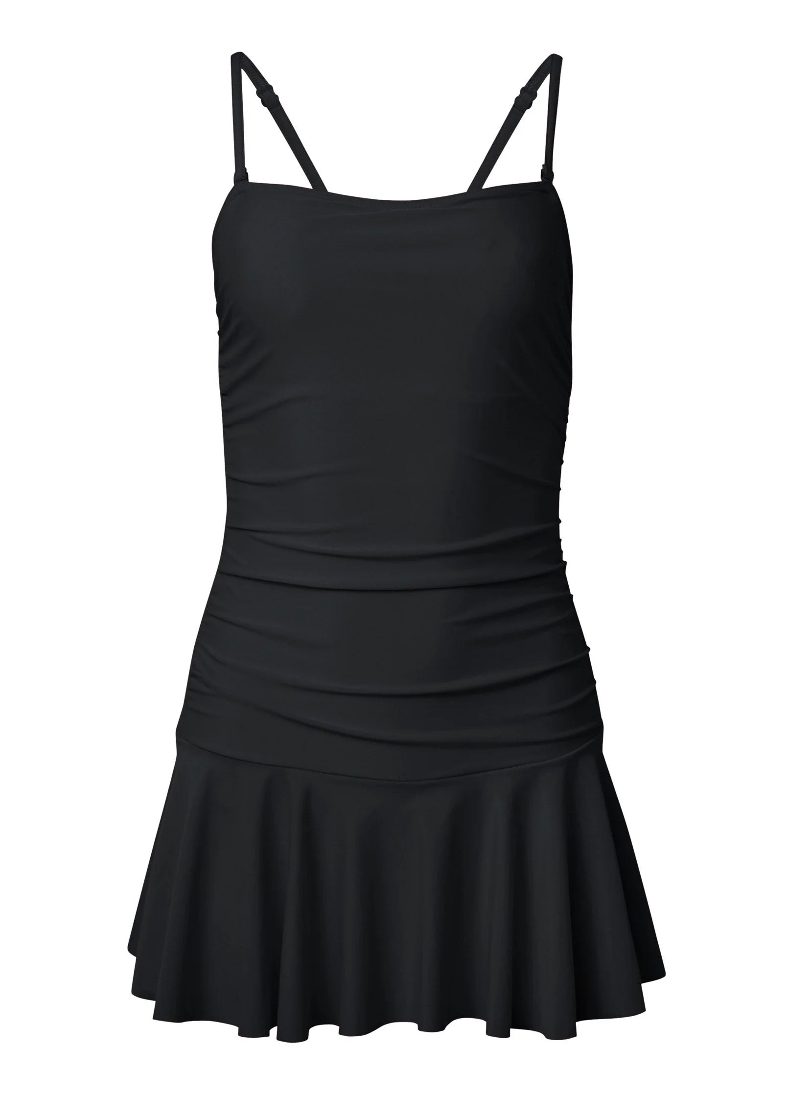 Venice Skirted Swim Dress Black Beauty