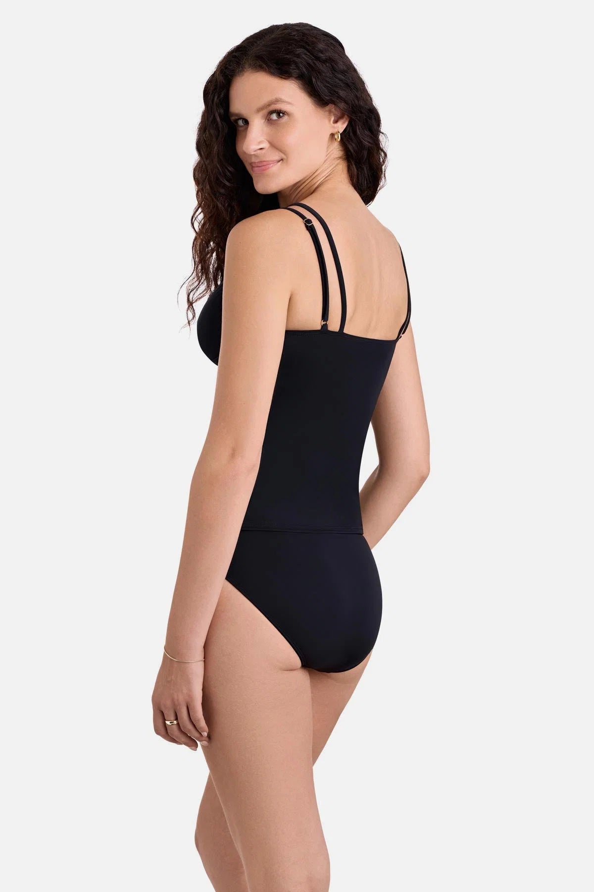 Tessa Underwire Tankini Top Black