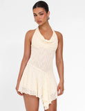 FIORELLA MINI DRESS WHITE LACE CREAM