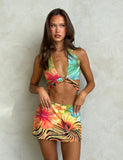 RAYLEE TOP MULTI FLORAL TROPICAL FLORAL