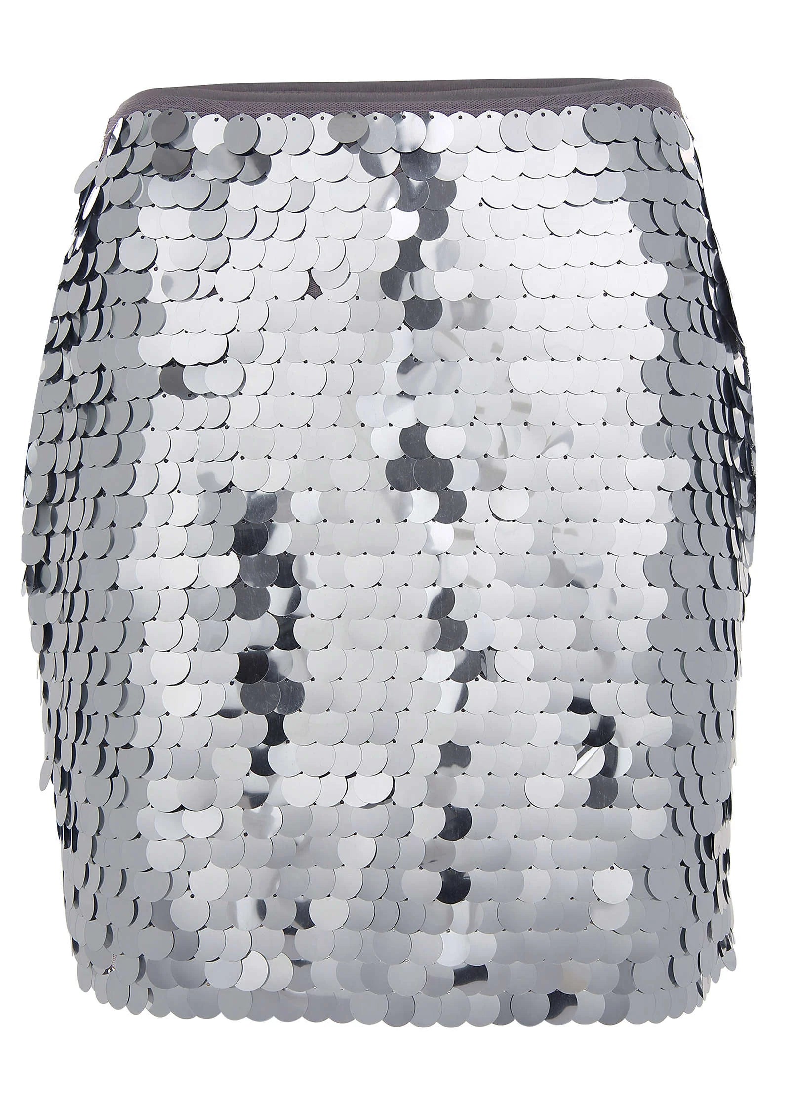 Mirror Ball Mini Skirt Mirrored Mesh Sequins