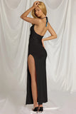 Halterneck Maxi Dress in Black