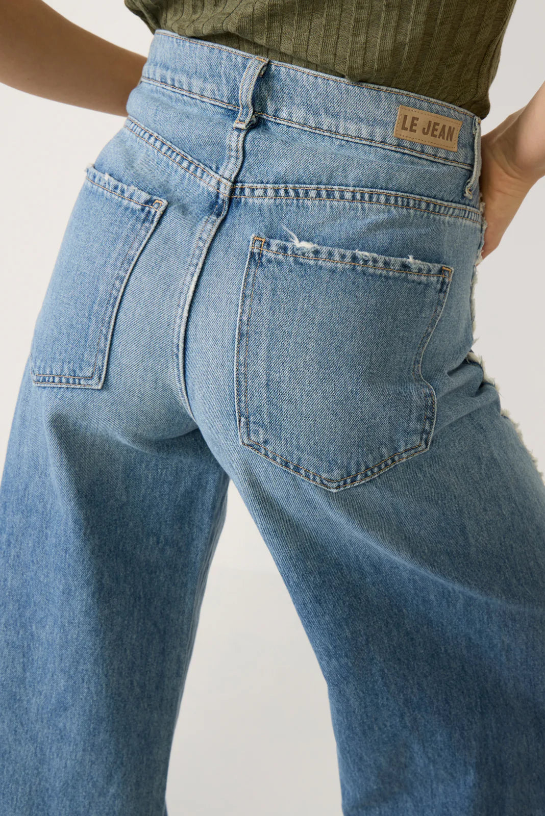 Joss Wide Leg Fray Outseam