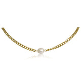 Izzy Pearl Gold Choker Necklace