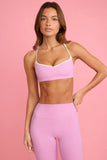 Soft Active Sweetheart Neck Sports Bra in Dusty Pink