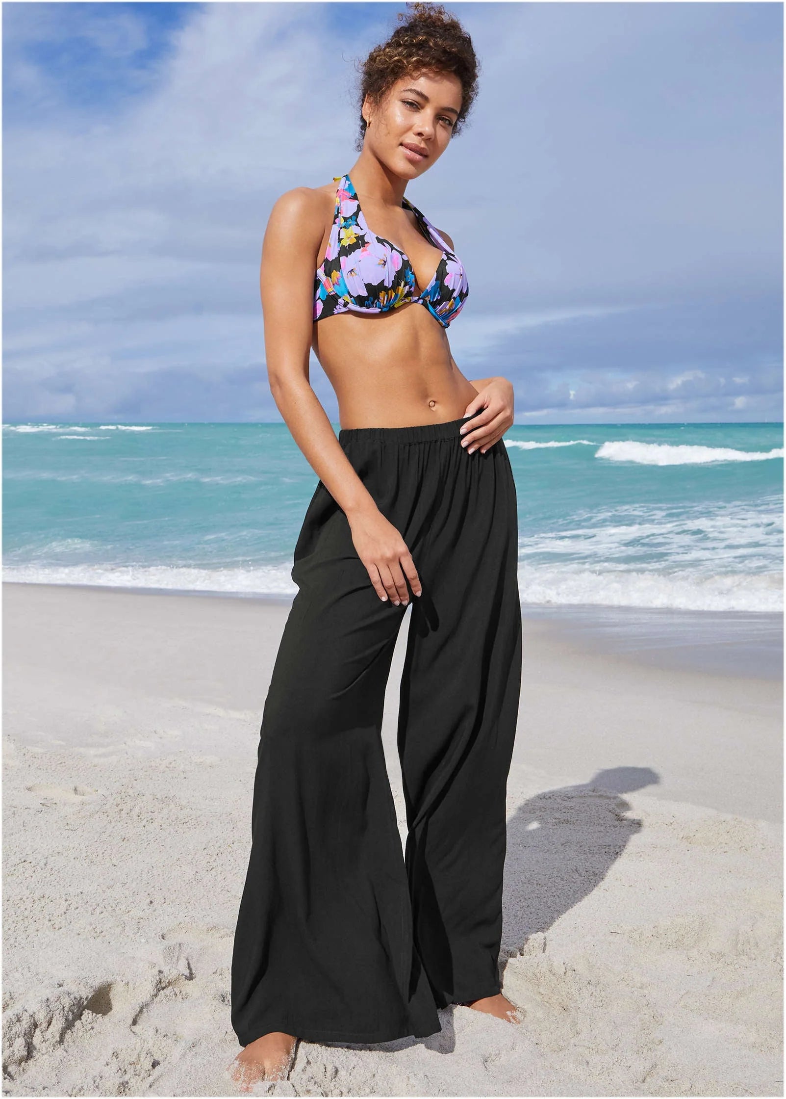 Palazzo Cover Up Pant Black Beauty