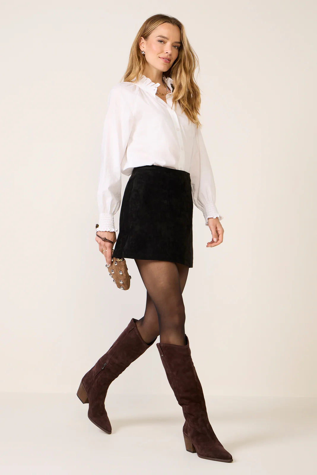 Ciera Suede Mini Skirt