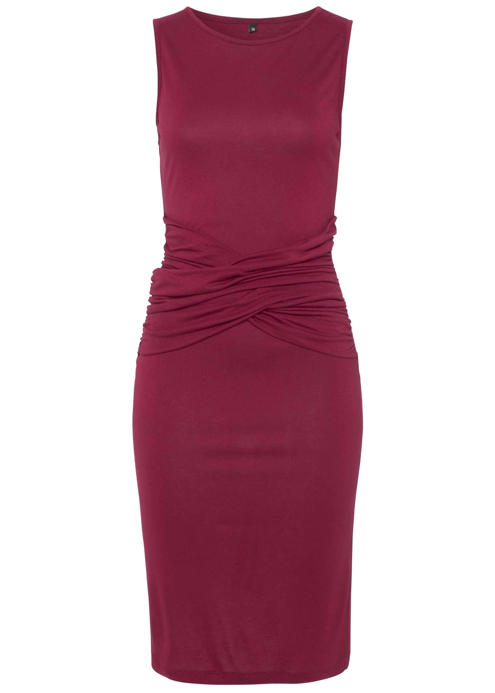 Wrap Front Dress Burgundy