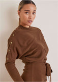 Dolman Sleeve Sweater Dress Chocolate Fondant