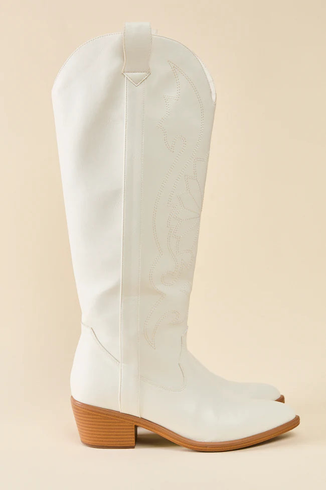 Shania White Cowboy Boots