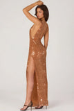 Embellished Maxi Dress in Bronze