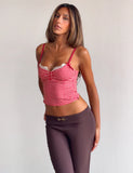 EMMALINE BUSTIER RED GINGHAM