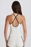 Soft Active Cross Back Tank Top in Ivory