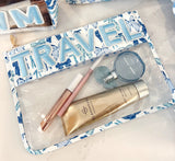 KenzKustomz Blue Bow Clear Pouch Travel