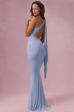 Jersey Bridesmaid Dress in Sky Blue
