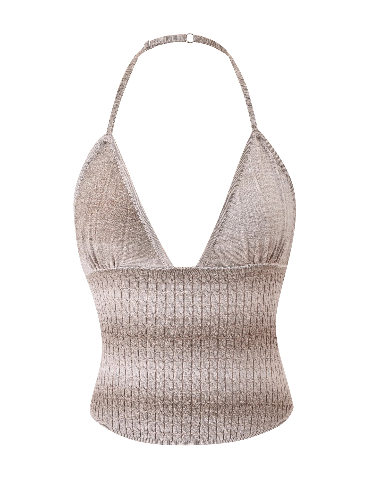 MARISSA KNIT CAMI TAUPE OMBRE STRIPE