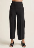 Crop Wide Leg Pants Black