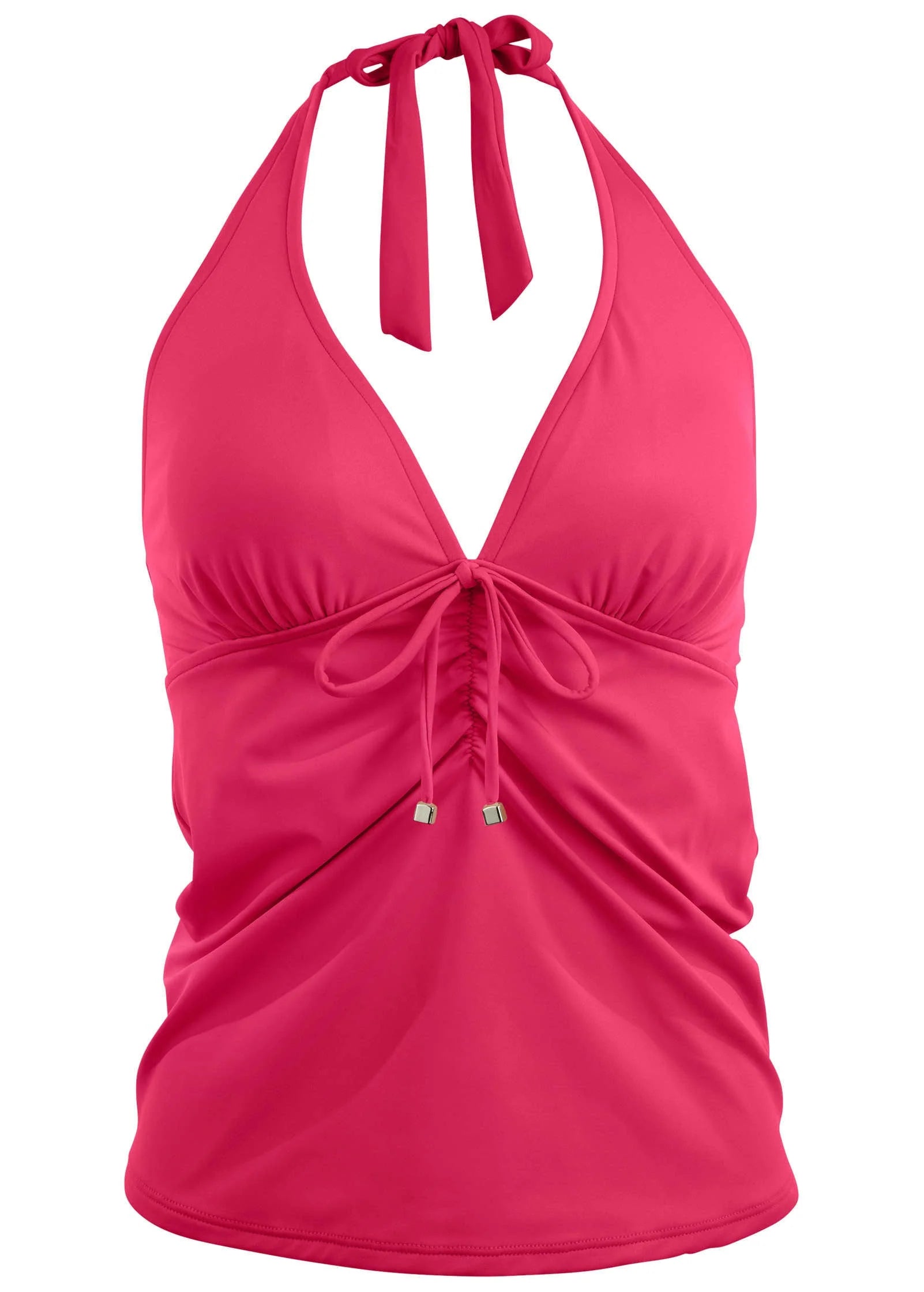 Sicily Halter Tankini Top Raspberry