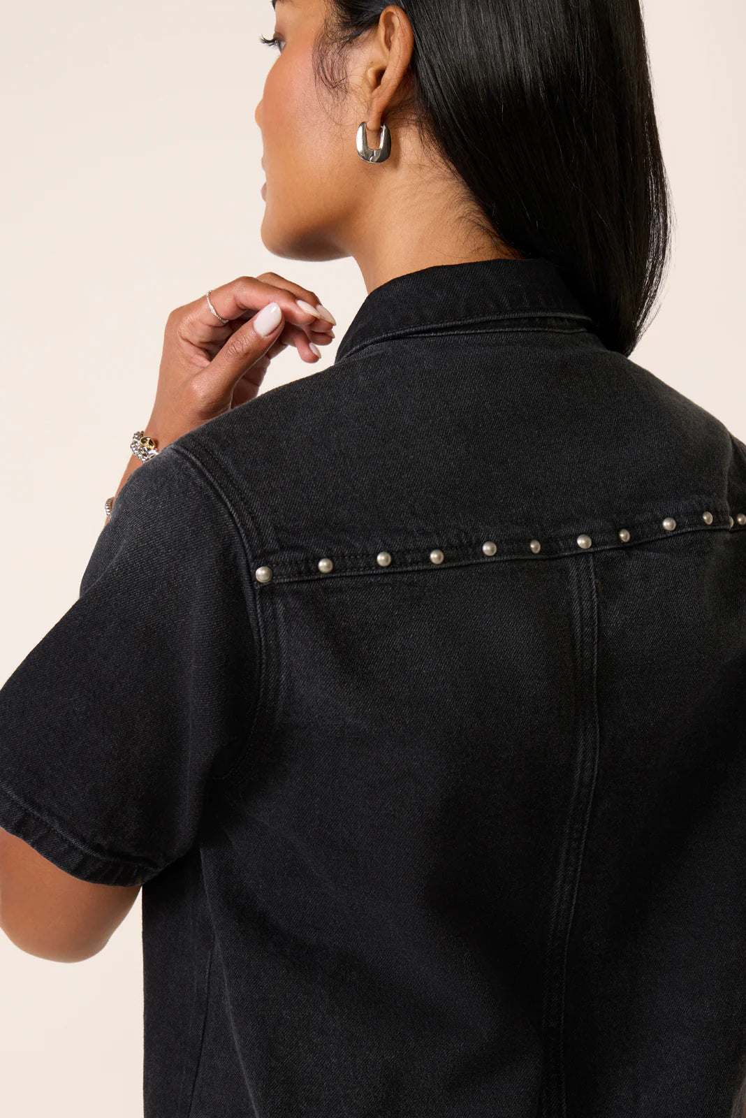 SS Studded Denim Dress