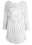 Crochet Detail Cover Up White