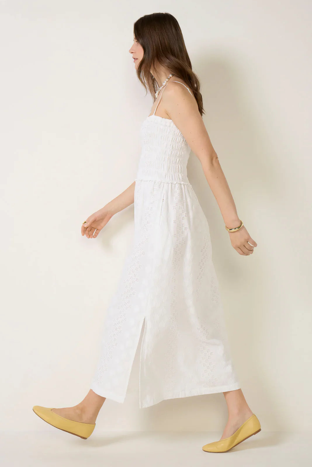 Kyleah Geo Eyelet Dress