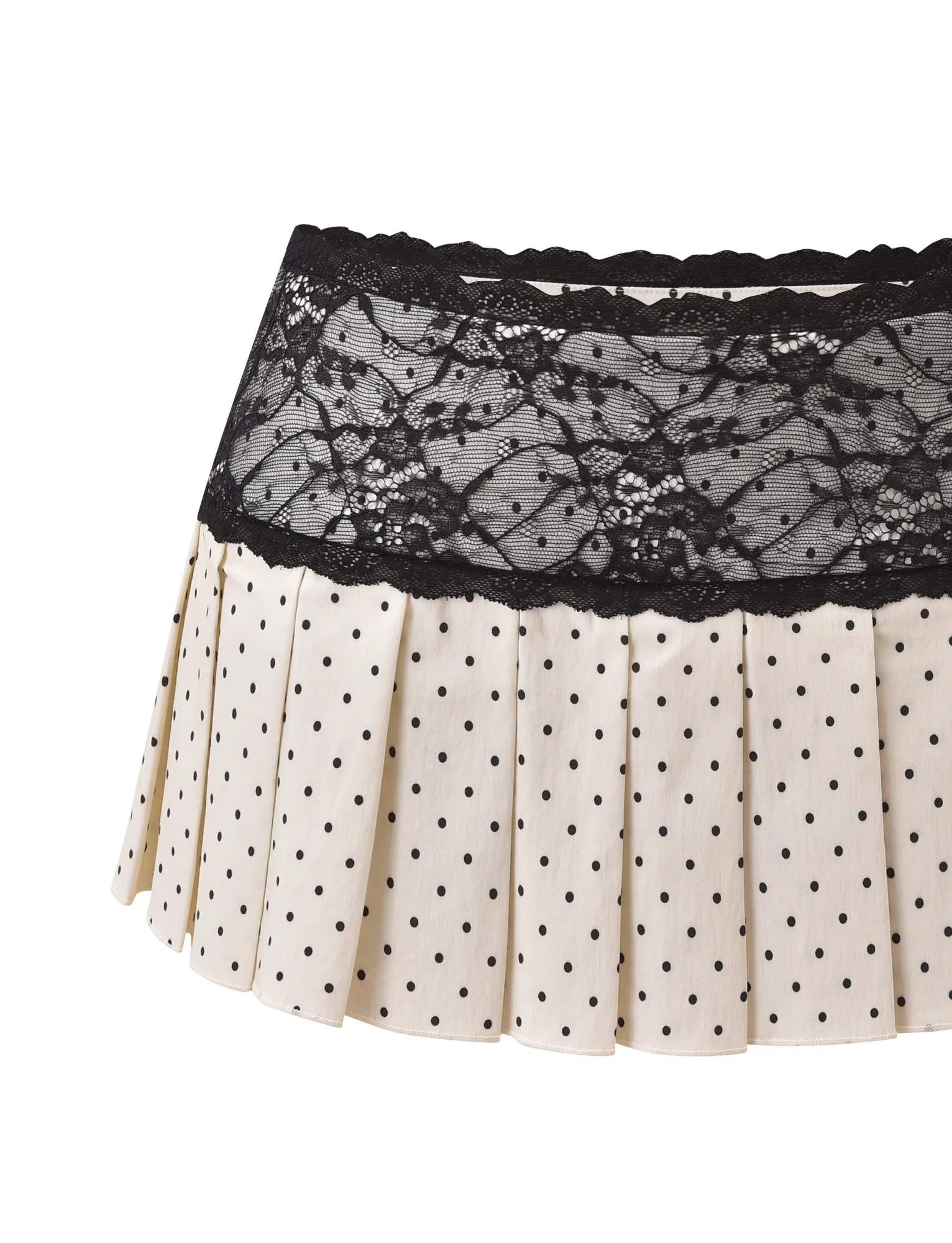 KITTIE LACE SKORT CREAM DOT