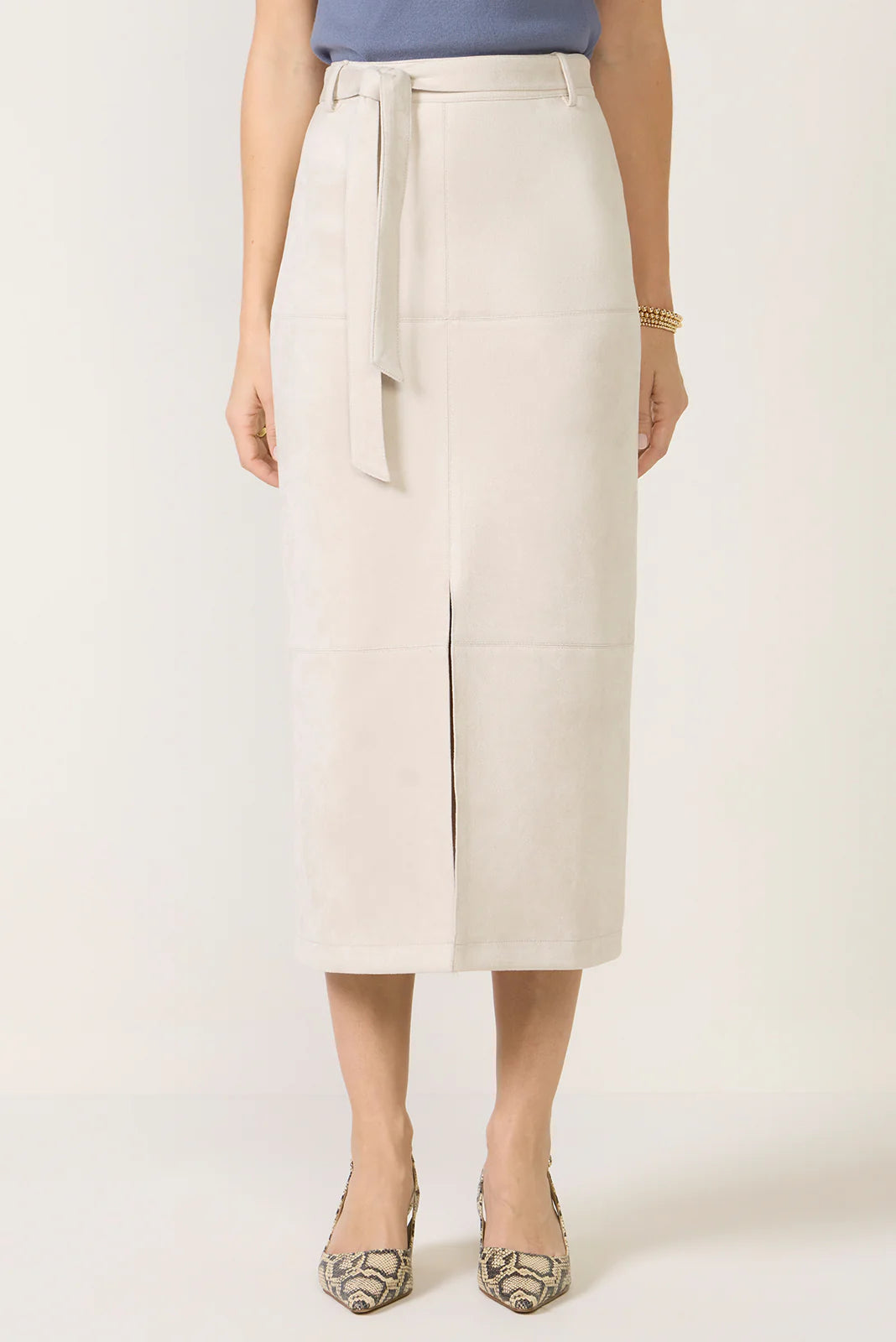 Paula Suede Midi Skirt