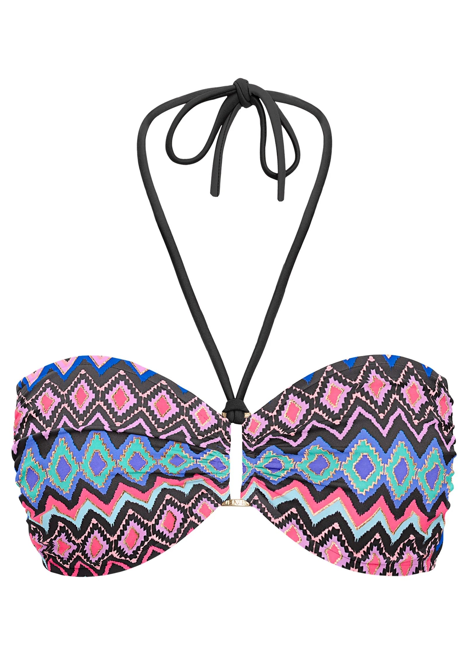Shapely Ruched Bandeau Top Dancing Diamonds