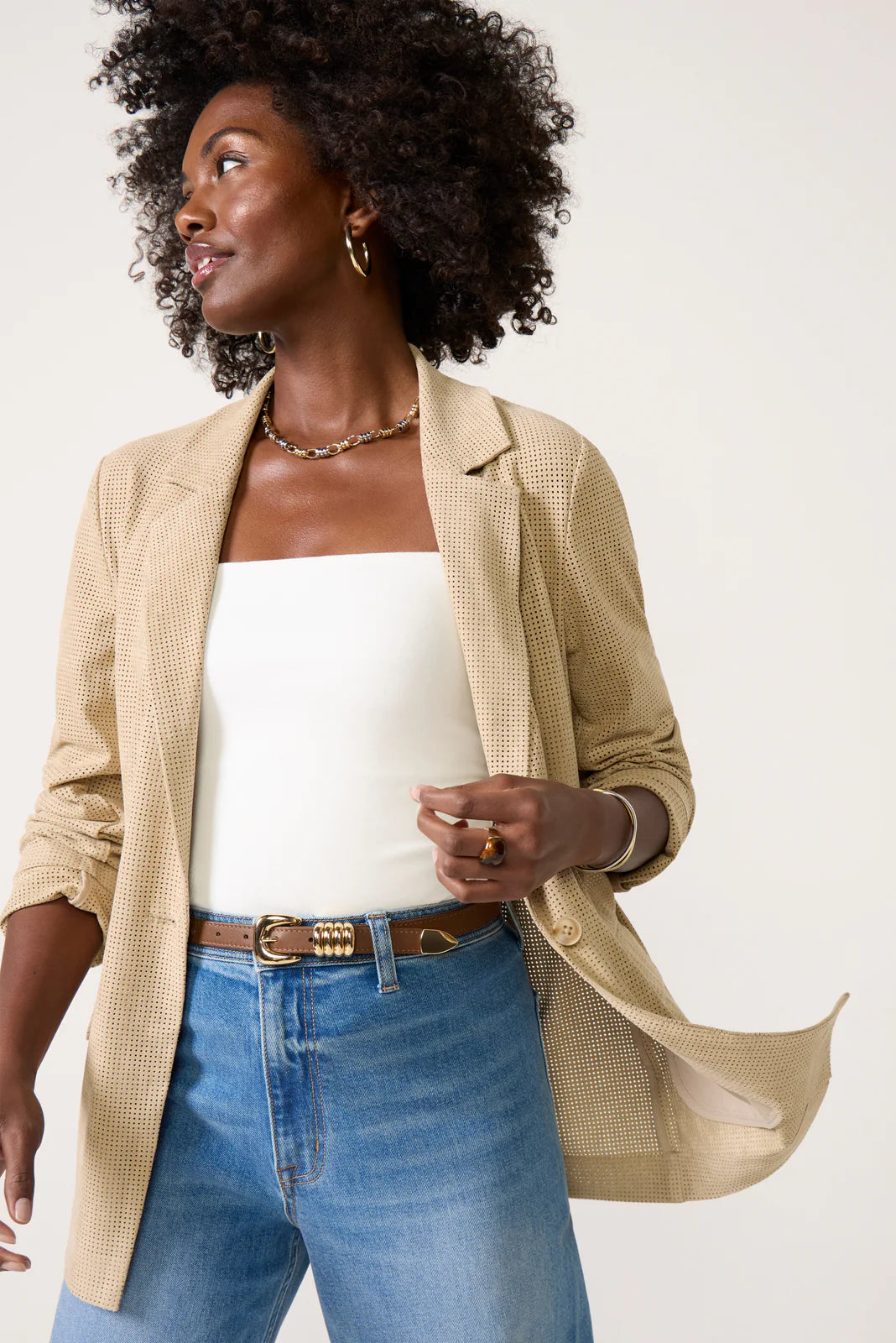 Weston Perforated Blazer