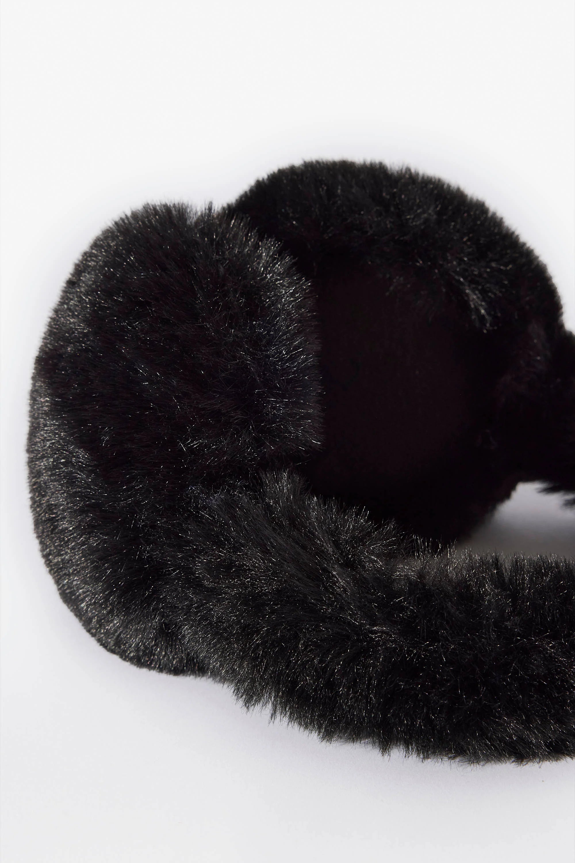 Faux Fur Earmuffs in Black
