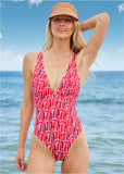 Maldives Plunge Swimsuit Strawberry Fields