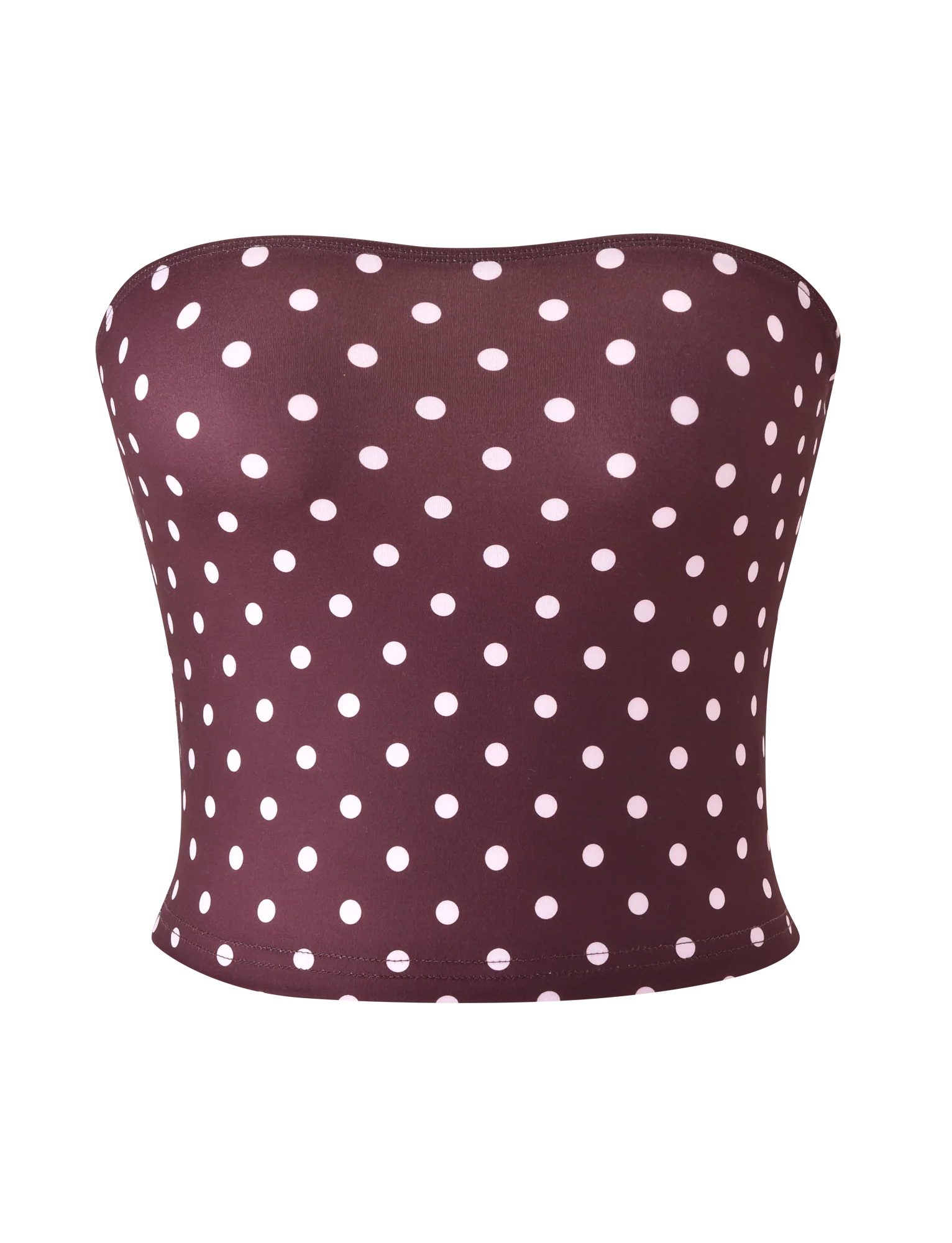 VALI POLKA DOT TOP CHOCOLATE PINK DOT