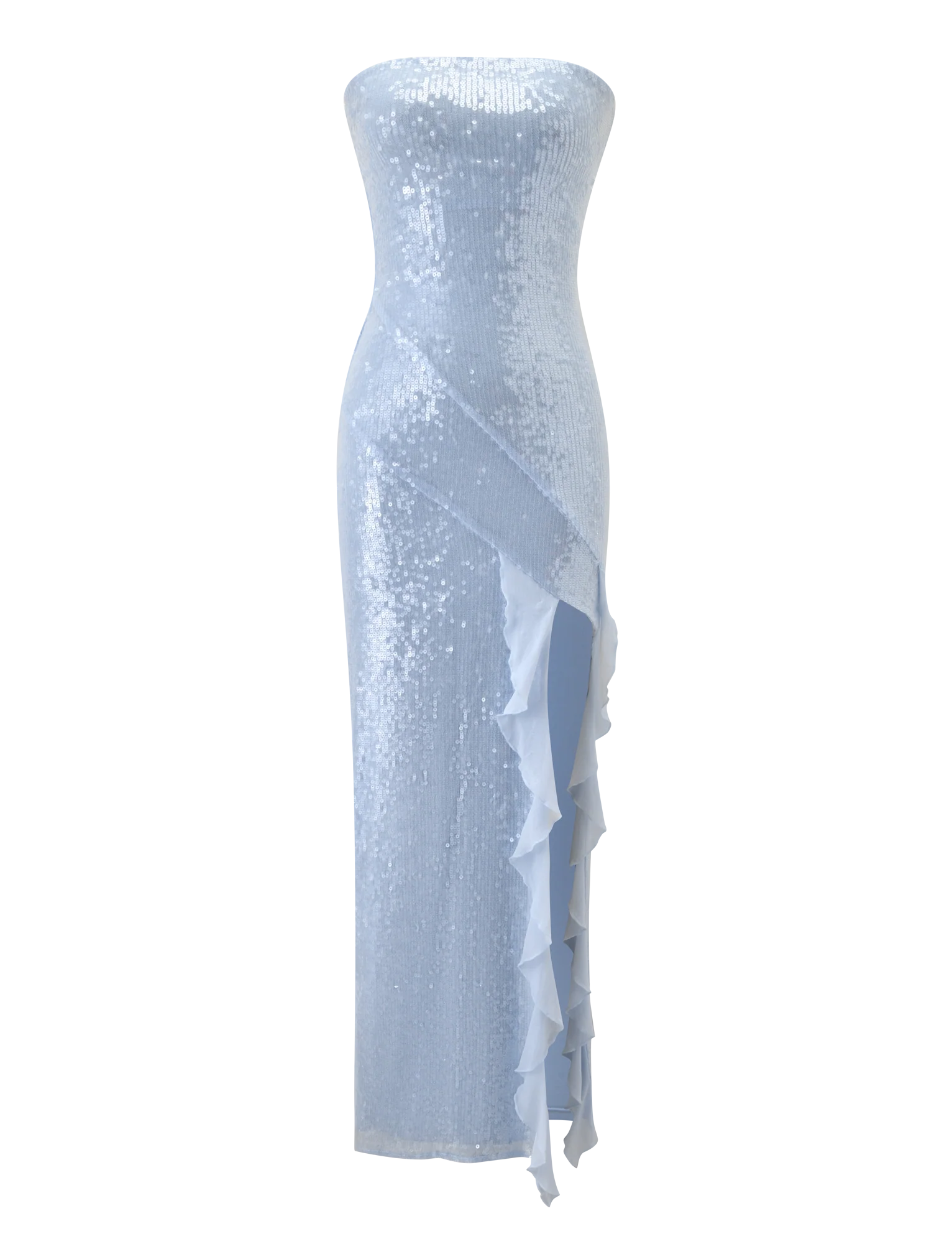 THEO SEQUIN MAXI DRESS SOFT BLUE